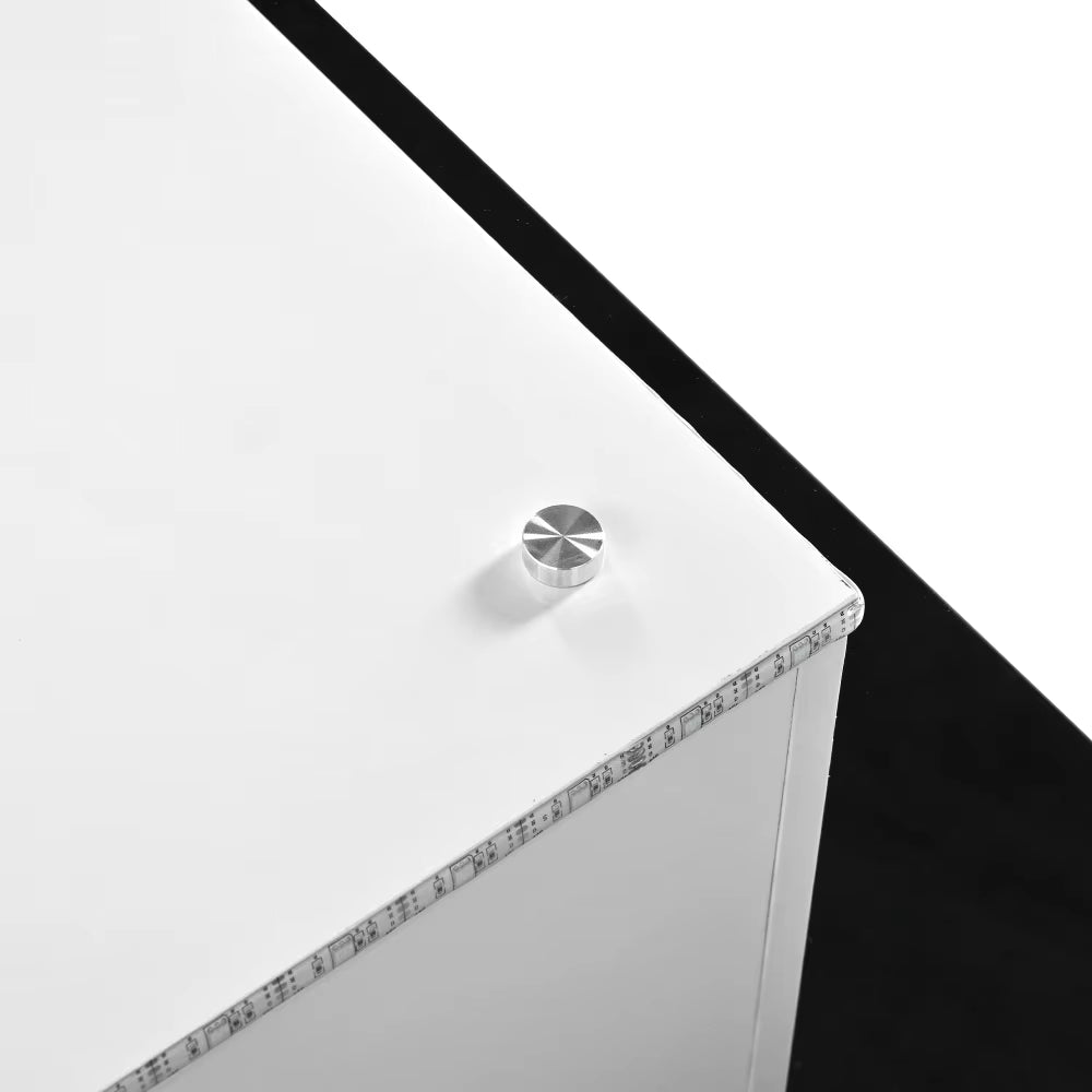 Table Basse Moderne en Verre Brillant